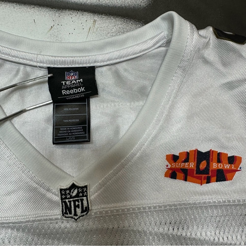 Reebok New Orleans Saints Drew Brews Super Bowl XLIV Women’s Sz Large Jersey A34 - Picture 5 of 5